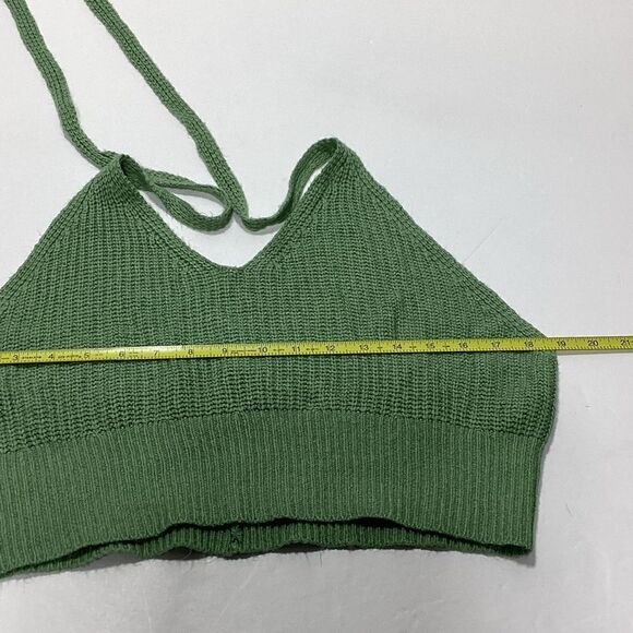 Shein Curve Green Halter Sweater Crop Top 1XL - Picture 9 of 14